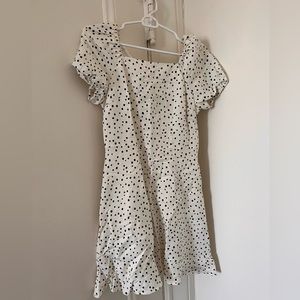 Loft Black and White Dress w/ Tie Back 0P